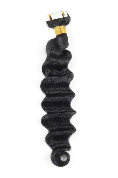 Tape in Hair Extensions for Black Hair Deep Wave 100% Human Hair