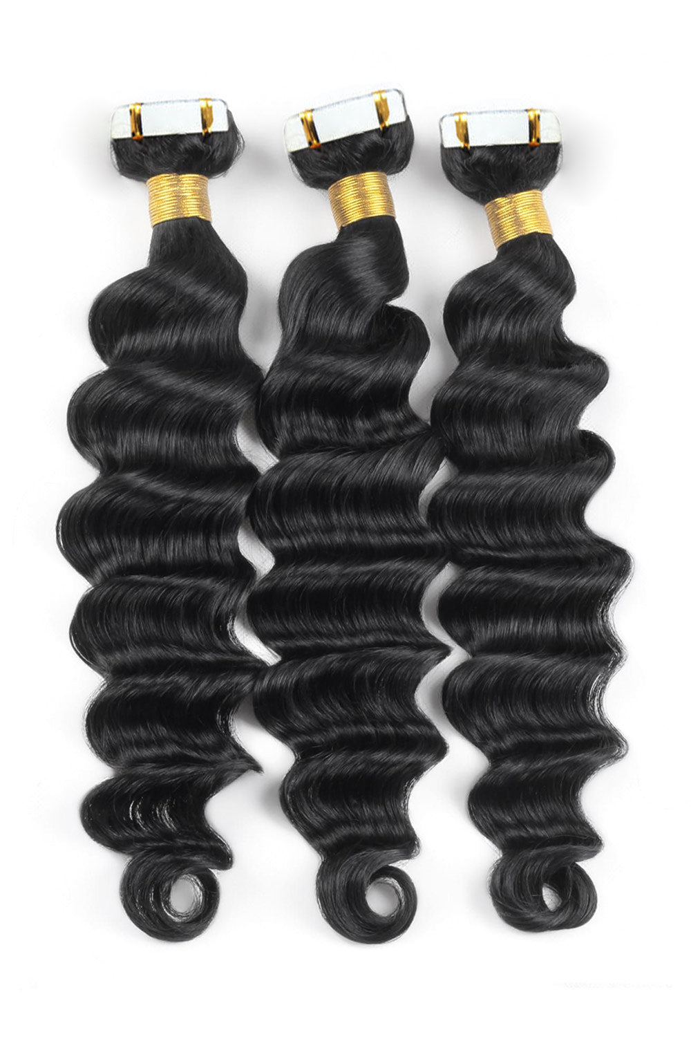 Tape in Hair Extensions for Black Hair Deep Wave 100% Human Hair
