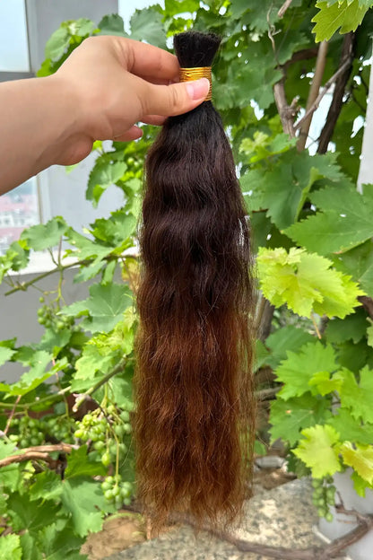 Three-tone Color 1B/4/30# Wet Wave Bulk Hair Double Drawn BU64