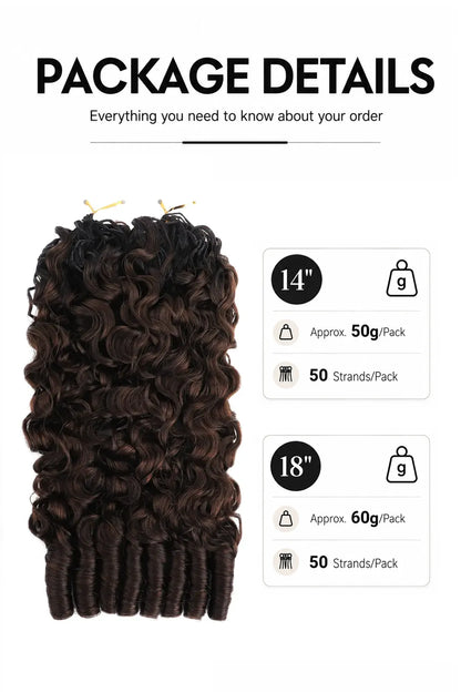 Dark Brown Ombre Burmese Curly with Spiral Curls Feather Crochet Hair - T1B/4 Human Hair