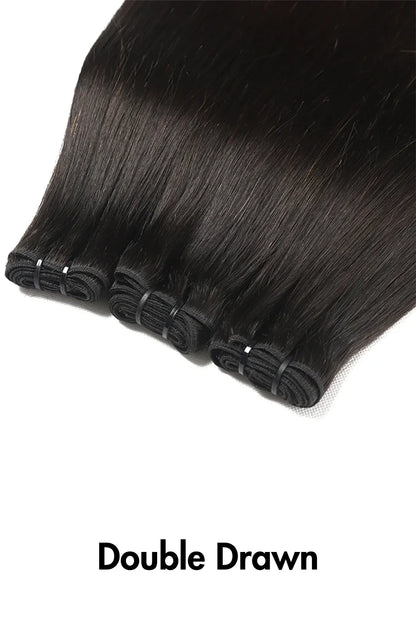 Cambodian Virgin Hair Bundle Straight Natural Color 12A 50% Density